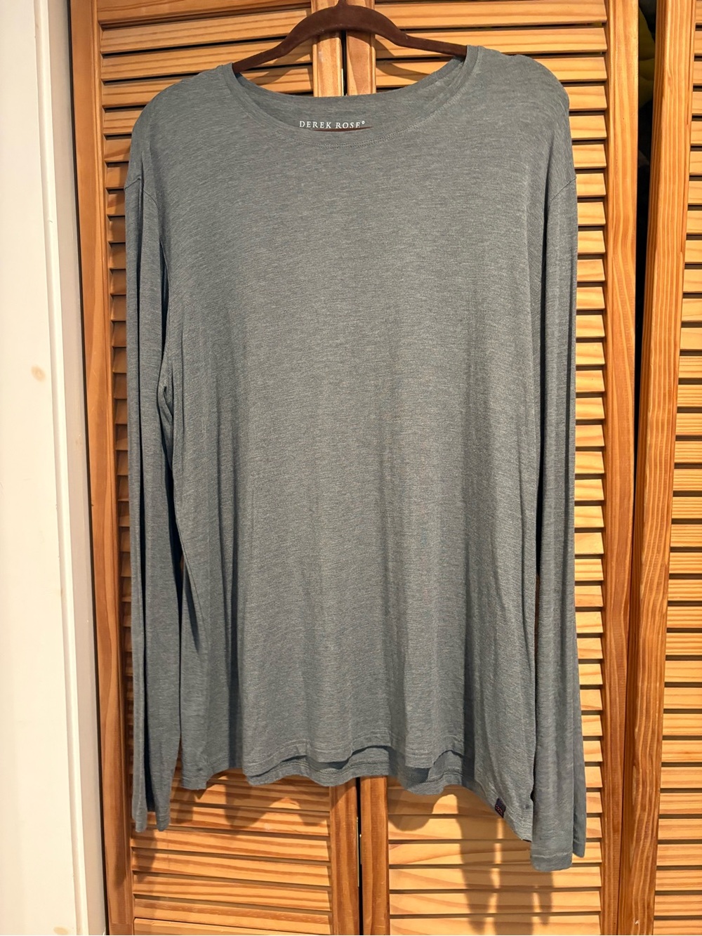 Derek Rose London Men’s Long-Sleeve Crew Neck Shirt Micro Modal XL Capsule